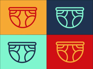 Çocuk Nappy Logo Şablonu, Bebek bezi, çocuk bezi, bebek bezi, çocuk bezi, çocuk