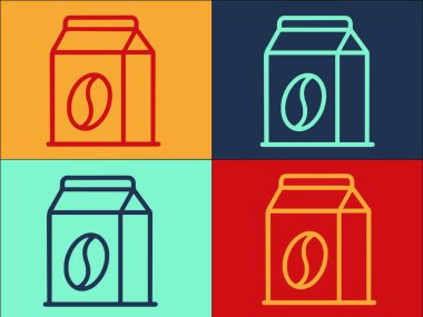 Mutfak Kahve Paketi Logo Şablonu, Basit Düz Mutfak Simgesi, Kahve, Tasarım Mutfağı, Kahve, Tasarım