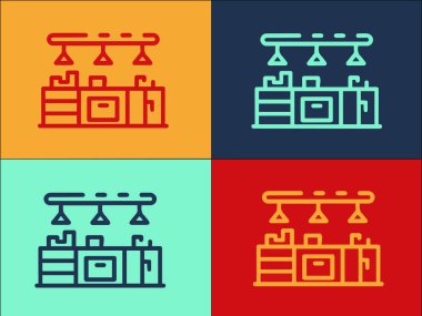 Mutfak Mobilya Logosu Şablonu, Basit Düz Mobilya Simgesi, Ev, Modern Mobilya, Ev, Modern Mobilya