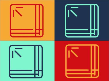 Mutfak mendili logo şablonu, mendilin basit düz simgesi, mutfak, peçete, mutfak, peçete