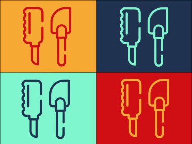 Mutfak Spatula Logo Şablonu, Basit Düz Mutfak Simgesi, Yemek, Mutfak, Yemek, Yemek