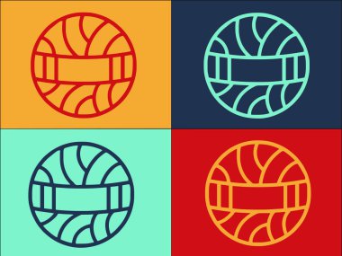 Örgü Topu Logo Şablonu, Top, yün, el işi top, yün, el işi simgesi