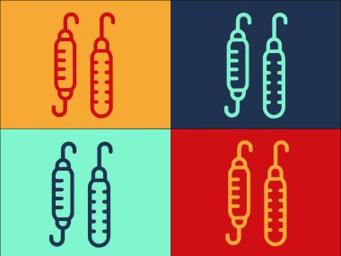 Örgü kancası logo şablonu, basit düz iplik, el yapımı iplik, el yapımı, el yapımı