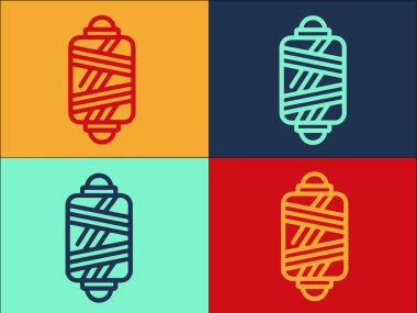 Örgü Yapımı Logo Şablonu, Yün, iplik, yün, el işi iplik,