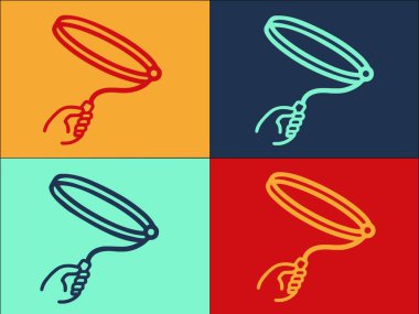 Düğüm Kement Logo Şablonu, Basit Düz Kement Simgesi, ip, düğüm, ip, düğüm