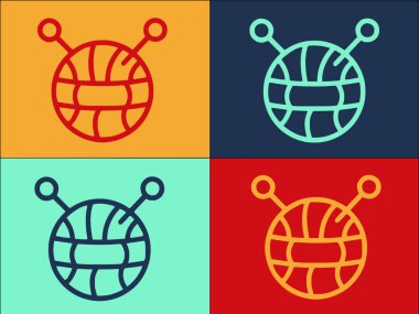 Örgü Logosu Şablonu, Ilık, yün, desen, yün, desen