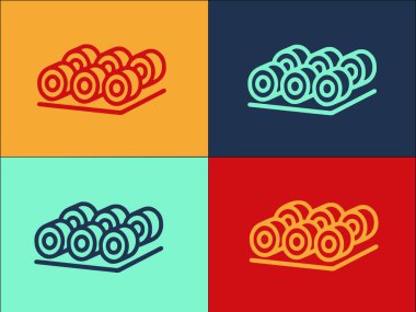Kore Suşi Logo Şablonu, Basit Düz Suşi Simgesi, Yemek, Geleneksel Suşi, Yemek, Geleneksel
