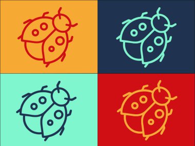 Uğur Kuşu Çocuk Logo Şablonu, Uğur Kuşu 'nun Basit Düz Simgesi, doğa, Böcek Uğur Kuşu, doğa, böcek