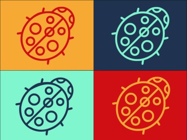 Uğur Kuşu Doğa Logosu Şablonu, Doğanın Basit Düz Simgesi, arka plan, uğur kuşu doğası, arka plan, uğur kuşu