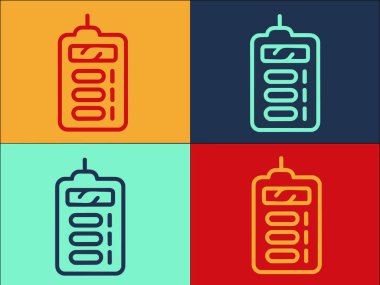 Lazer Metre Teknolojisi Logo Şablonu, Metre Basit Düz Simgesi, Teknoloji, Lazer