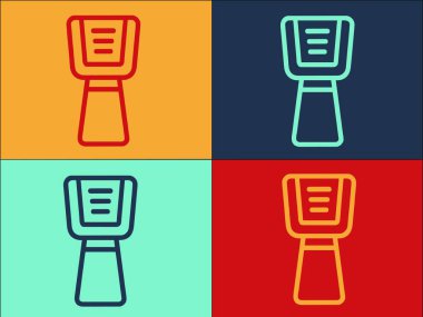 Lazer Termometre Elektronik Logo Şablonu, Elektronik Basit Düz Simge, Sıcaklık, Termometre