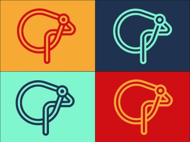 Kement Aracı Logo Şablonu, Basit Düz Araç Simgesi, Kement, Vektör