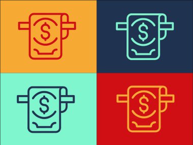 Çamaşır Para Bankası Logo Şablonu, Çamaşırhanenin Basit Düz Simgesi, Finans, Para