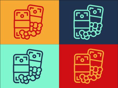 Para Paketi Yolsuzluk Logosu Şablonu, Basit Yolsuzluk Sabit Simgesi, Para Birimi, Nakit