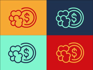 Kara Para Yıkama Parası Logo Şablonu, Çamaşırhanenin Basit Düz Simgesi, Para, İş