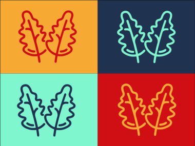 Yaprak Arugula Logo Şablonu, Yeşil, Taze, Arugula Basit Düz Simgesi