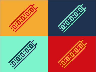 Lider Strip Elektronik Logo Şablonu, Lider, Strip, Teknoloji 'nin Basit Düz Simgesi