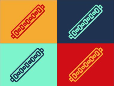 Led Strip Efekt Logo Şablonu, Basit Düz Işık Simgesi, Led, Parlak