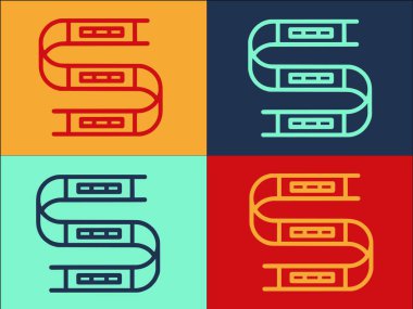 Led Strip Neon Logo Şablonu, Lider, Parıltı, Strip