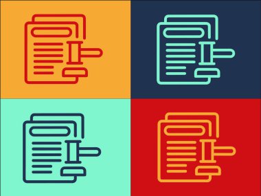 Hukuki Katkı Logosu Şablonu, Basit Düz Katkı Simgesi, İllüstrasyon, Vektör