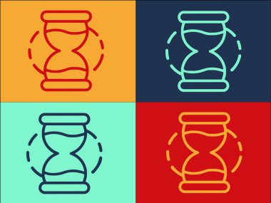 Hukuki Esnek Saat Logosu Şablonu, Basit Düz Saat Simgesi, Esnek İş Şablonu