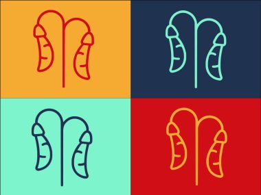 Mercimek Sebze Logo Şablonu, Sebze Düz Simgesi, Yiyecek, Mercimek