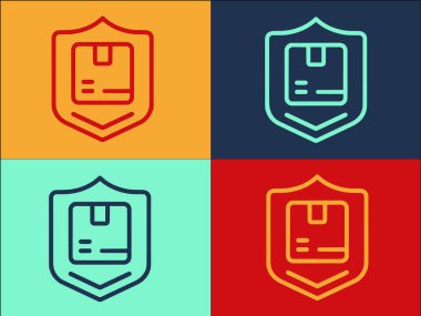 Yükümlülük Paketi Logo Şablonu, Yükümlülüğün Basit Düz Simgesi Gönder, Teslim Et