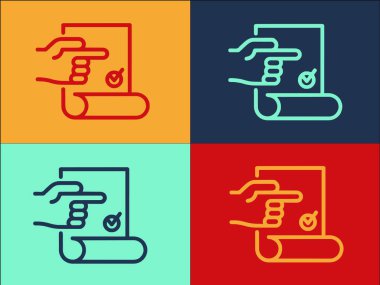 Plakası Logo Şablonu, Basit Düz Ehliyet, Araba, Vektör Simgesi