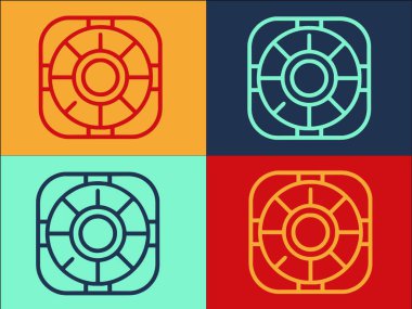 Yaşam Şamandırası Logo Şablonu, Basit Düz Kurtarma Simgesi, Yardım, Yaşam Şablonu