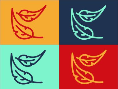 Hafif Tüy Logo Şablonu, Tüy, Işık, Kuş Basit Düz Simgesi