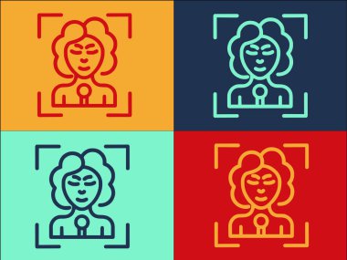 Canlı TV Muhabiri Logo Şablonu, Basit Düz Haber Simgesi, TV, Canlı Yayın