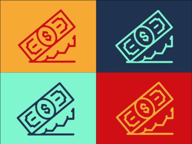 Düşük Kredi Para Logosu Şablonu, Basit Para, Kredi, İş Simgesi