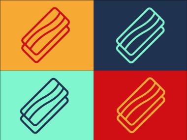 Makarna Lazanya Logo Şablonu, Lazanya Düz Simgesi, Makarna, Makarna