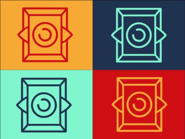 Sihirli Simya Logo Şablonu, Basit Düz Sihir Simyası, Simya, Çizim