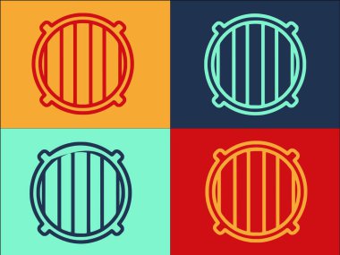 Manhole Lid Logo Şablonu, Kanalizasyon, Delik, Kanalizasyon Simgesi