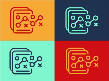 Pazar Analiz Logosu Şablonu, Basit Düz İş Simgesi, Çizelge, Veri