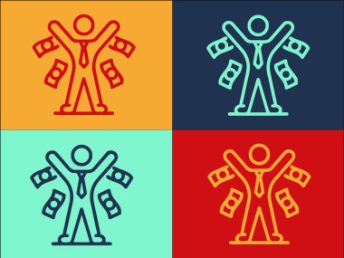 Piyasa Komisyoncusu Logo Şablonu, Basit Flat Finans Simgesi, İş Simgesi, Komisyoncu