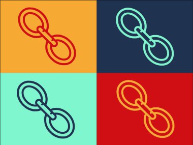 Pazarlama Zinciri Logo Şablonu, Basit Düz İş Simgesi, Konsept, Arkaplan