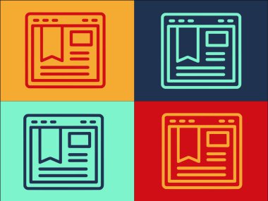 Pazarlama Web Sayfası Logo Şablonu, Basit Düz Pazarlama Simgesi, Kavram, Web