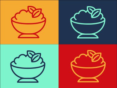 Patates ezmesi Logo Şablonu, Basit Düz Yiyecek Simgesi, Sebze Ezmesi, Ezilmiş