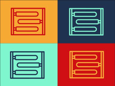 Tıbbi UV Lamba Logo Şablonu, Lambanın Basit Düz Simgesi, Ultraviyole, Tıbbi