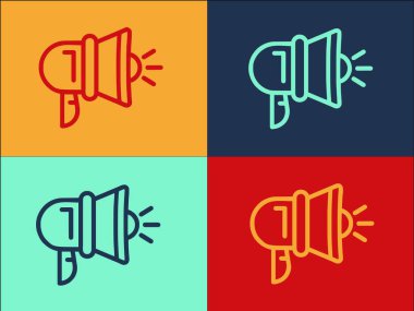 Megafon Güvenilirlik Logosu Şablonu, Basit Düz İşletme Simgesi, Megafon, Güvenilirlik