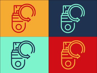 Bellek Çubuğu Veri Logosu Şablonu, Dijital, Teknoloji ve Flash 'ın Basit Düz Simgesi