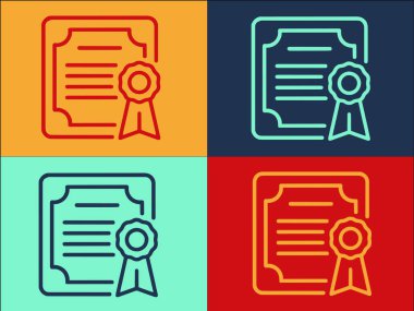 Danışman Diploma Logosu Şablonu, Basit Düz Diploma Simgesi, Öğrenci, Eğitim