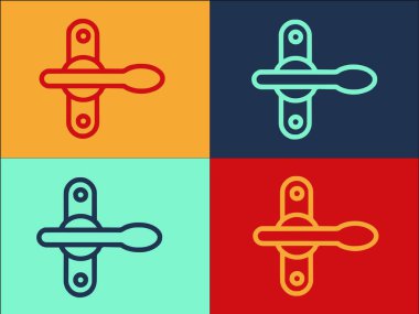 Metal Kapı Kolu Logo Şablonu, Metal, Kapı Kolu, Basit Düz Simge