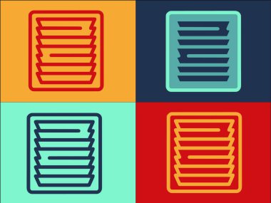 Metal havalandırma paneli logo şablonu, metalin basit düz simgesi, havalandırma, hava