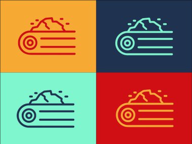 Metalürji Üretim Hattı Logo Şablonu, Endüstrinin Basit Düz Simgesi, Metalürji, Ekvator