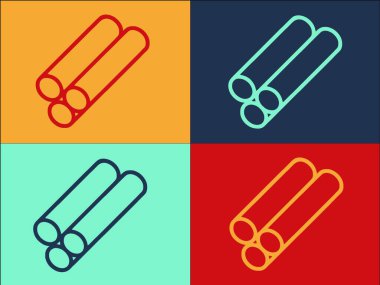 Metalürji Boruları Logo Şablonu, Endüstrinin Basit Düz Simgesi, Metalurji, Metal