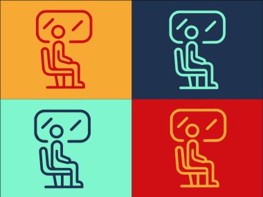 Metro Yolcusunun Logo Şablonu, Yolcunun Basit Düz Simgesi, Metro, Ulaşım