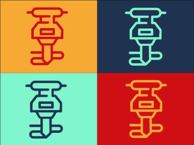 Değirmen Makineleri Logo Şablonu, Basit Düz Makine Simgesi, Endüstri, Endüstri